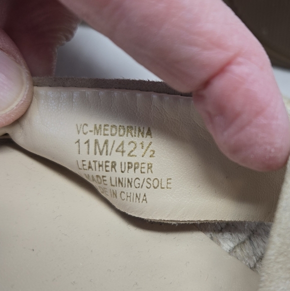 Vince Camuto Womens Wedge Espadrilles Sz 11M Tan Suede Adj. Ankle Straps - Picture 9 of 15